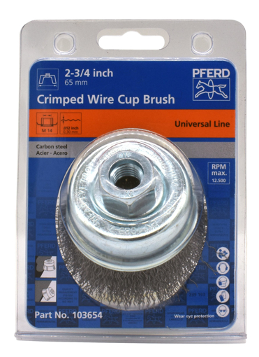 Picture of Wire Cup Brush  65mm Steel M14 Thread Universal