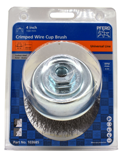 Picture of Wire Cup Brush 100mm Steel M14 Thread Universal