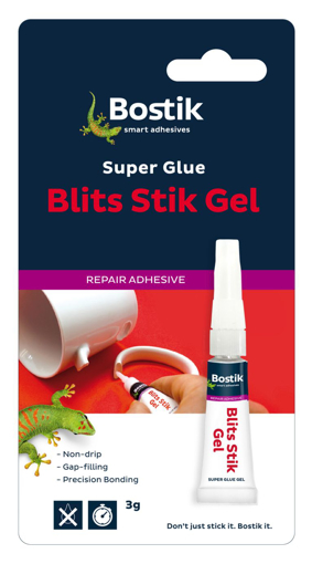 Picture of Blits Stik Gel 3g Super Glue Gel Blister Card