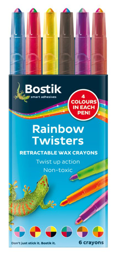 Picture of Wax Rainbow Twisters -  6 Crayons