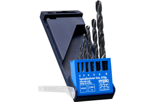 Picture of Drill Set HSS 2- 6+8.00mm Black Steel 6Piece