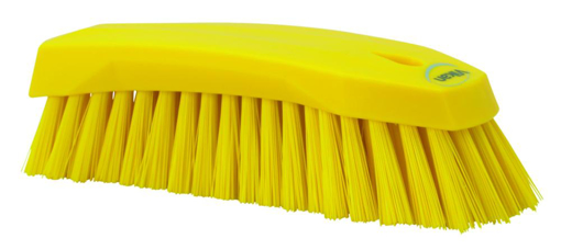 Picture of Brush Scrubbing Hand Yellow - Hard Bristle