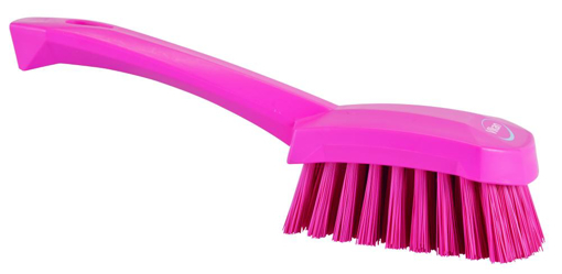 Picture of Brush Scrubbing Short Handle 270mm Pink - Hard Bri