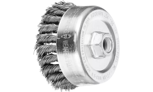 Picture of Wire Cup Brush 100x25 Knotted Steel POS TBG M14