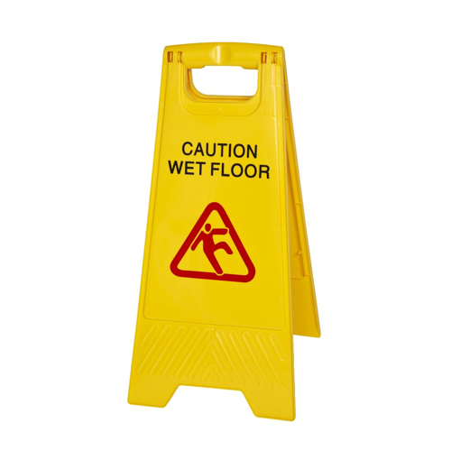 Picture of Wet Floor Sign 2 Part Plastic Yellow - Standing