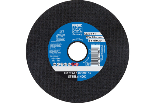 Picture of Cutting Disc Steelox 125x1.0x22 SG-E Flat