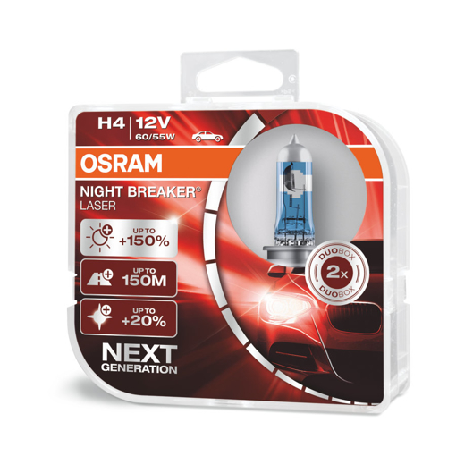 Picture of Bulb 12V H 4 60/55Watt P43t Night Breaker Laser