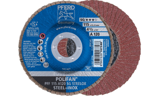 Picture of Flap Disc 115mm A120Grit SG-A Flat PFF