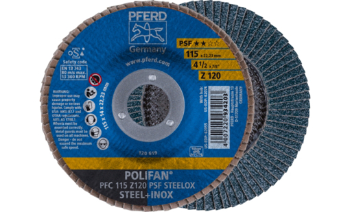 Picture of Flap Disc 115mm Z120Grit PS-FZ Conical PFC