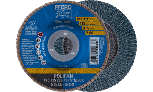 Picture of Flap Disc 115mm Z 60Grit PS-FZ Conical PFC