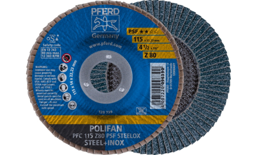 Picture of Flap Disc 115mm Z 80Grit PS-FZ Conical PFC