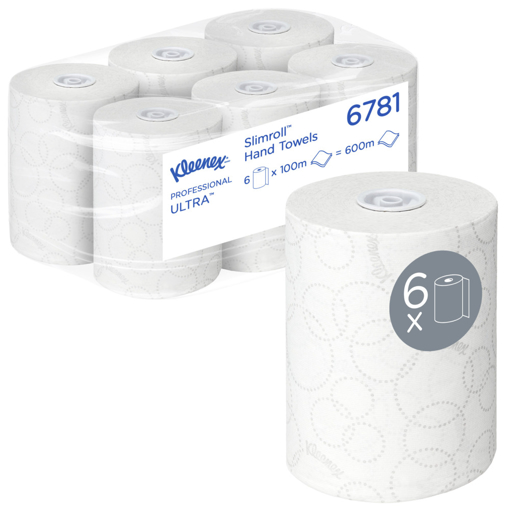 Picture of Hand Towel Roll 2 Ply Ultra White 198mmx100M[6]