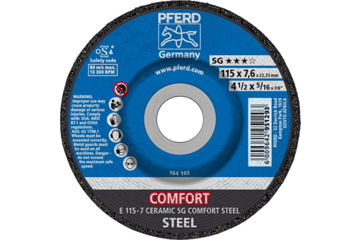 Picture of Grinding Disc Steel 115x7.0x22 Ceramic SG Comfort