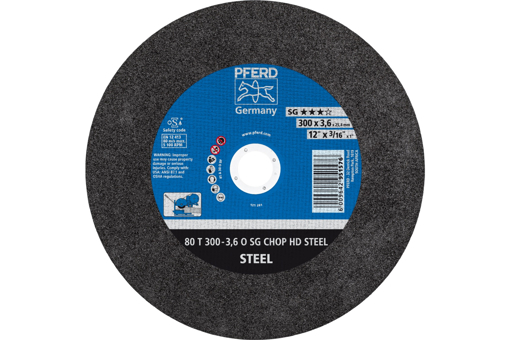 Picture of Cut-Off Wheel Steel 300x3.6x25 SG Flat ></picture>3KW