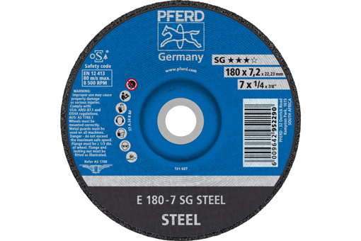 Picture of Grinding Disc Steel 180x7.0x22 SG-E