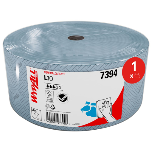 Picture of Wiper Roll 1 Ply 165mmx1100M L10 Large Blue