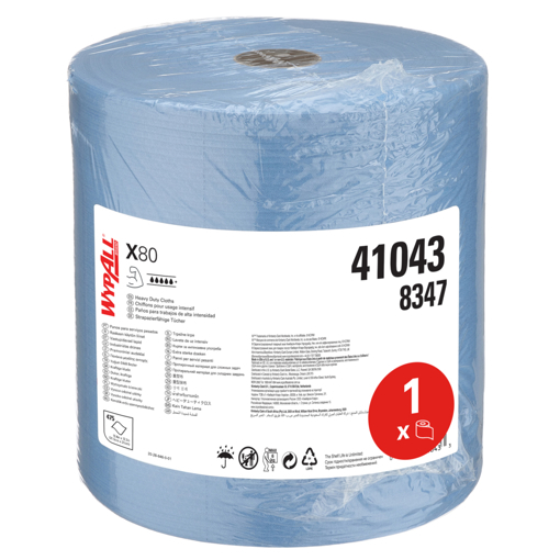 Picture of Wiper Roll X80 315x310mmx475 Blue Hydroknit