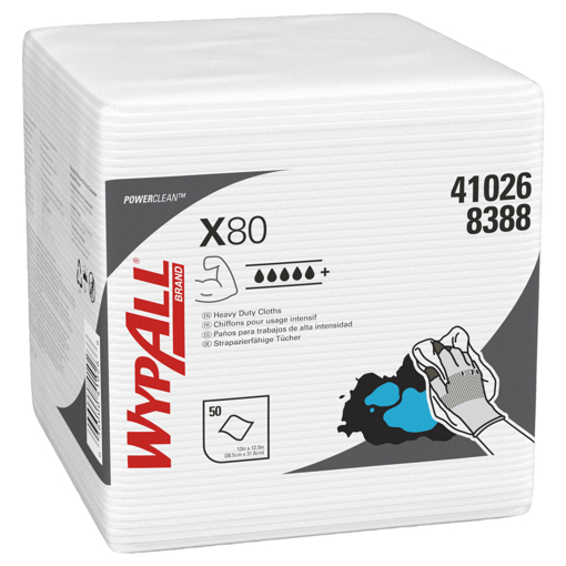 Picture of Wiper Cloth X80 White 330x318mm[50]
