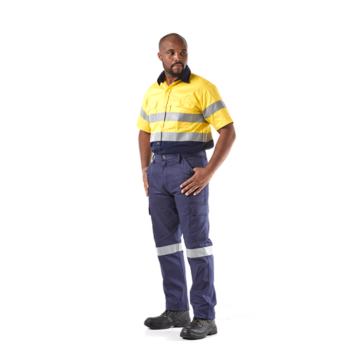Picture of Shirt Short Yellow/Navy Reflective 3X-Large