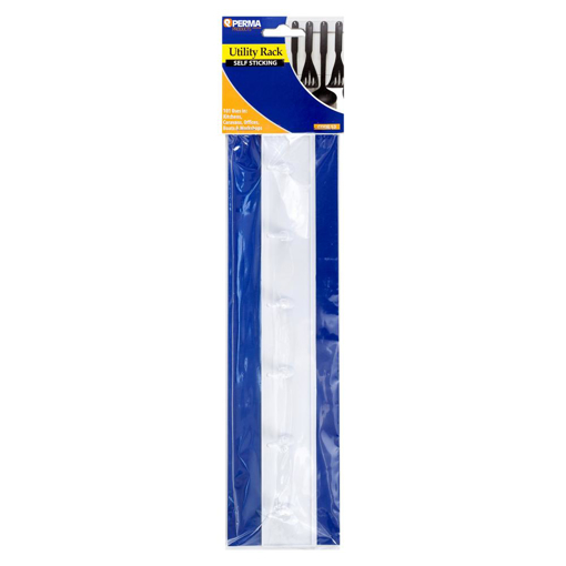 Picture of Utility Rack 6 Hook - White - Stick On TBC