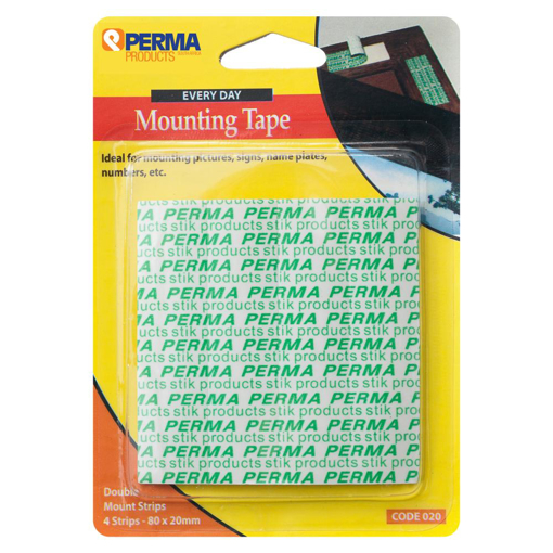 Picture of Double Sided Tape 1.2x20x80mm White Strips [4]TBC