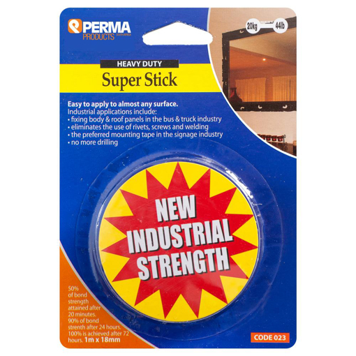 Picture of Double Sided Tape 1.2x18mmx 1M White Super TBC