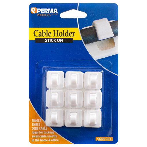 Picture of Cable Holder White - Stick On[9]