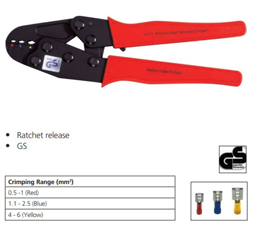 Picture of Crimping Plier Pre-Insulated Ratchet Mechanism