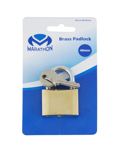 Picture of Padlock 40mm Brass Blister Pack