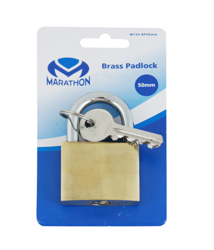 Picture of Padlock 50mm Brass Blister Pack