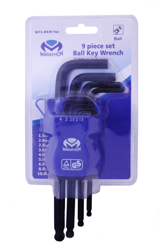 Picture of Allen Key Set  9Pc  1.5-10.0mm Ball Point