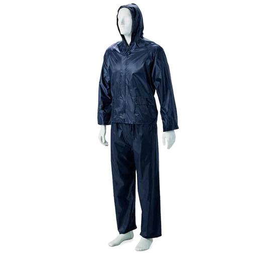 Picture of Rain Suit Rubberized Navy Blue PVC Medium