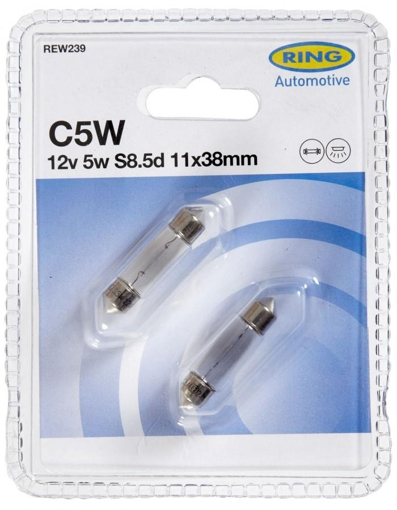 Picture of Bulb 12V Festoon  5Watt 11x38 C5W Blister[2]