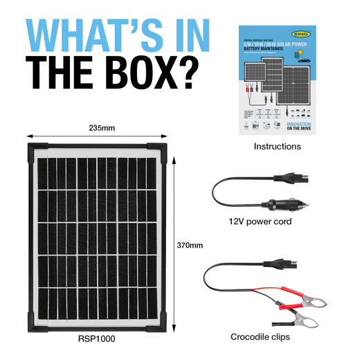 Picture of Battery Maintainer 12V Solar 10W
