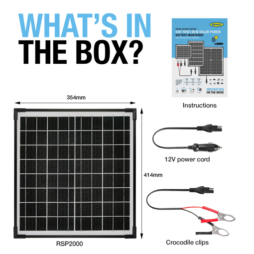 Picture of Battery Maintainer 12V Solar 20W