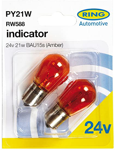 Picture of Bulb 24V BAU15s S/C 21Watt PY21W Amber Blister[2]