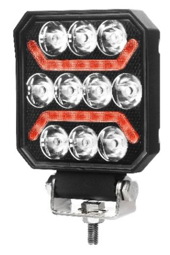 Picture of Work Lamp LED 20 Watt 12/24V Square Red Posi 100mm
