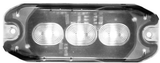 Picture of Strobe Light White  3 LED Slimline 12/24V 80mm