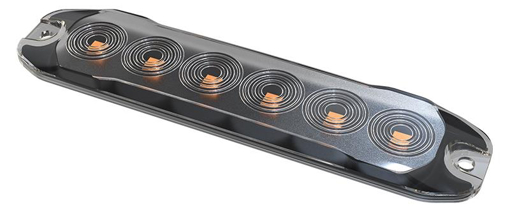 Picture of Strobe Light Red/White 6 LED Slimline 12/24V 130m