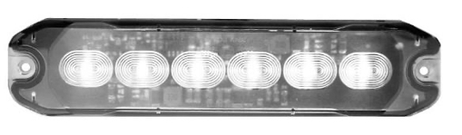Picture of Strobe Light White  6 LED Slimline 12/24V 130m