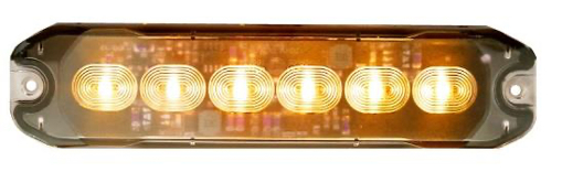 Picture of Strobe Light Amber  6 LED Slimline 12/24V 130m