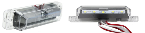 Picture of Number Plate Lamp Chrome/Clear LED 95x25x24mm