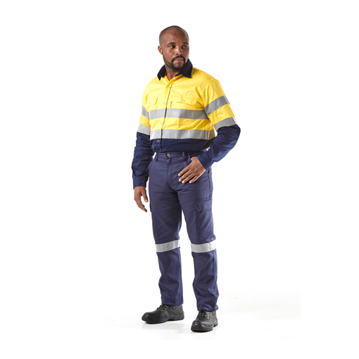 Picture of Shirt Long Yellow/Navy Reflective Vent X-Large