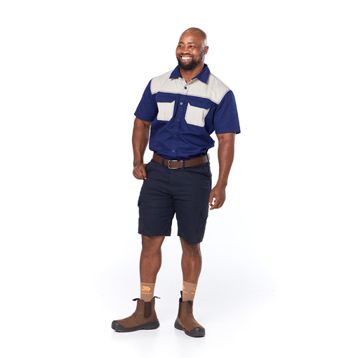 Picture of Shirt Short Horizon Navy Blue+Khaki Small