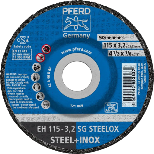 Picture of Cutting Disc Steelox 115x3.2x22 SG-E Dep
