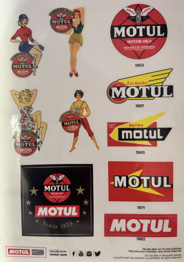 Picture of Sticker Motul Historic Logos Set A4