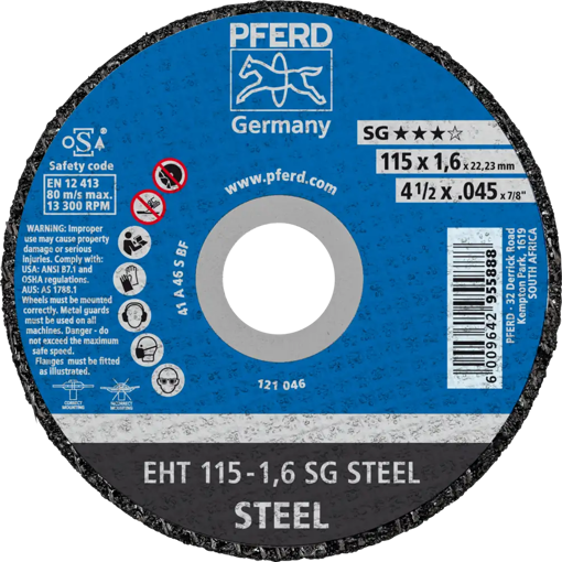 Picture of Cutting Disc Steel 115x1.6x22 SG-E Flat
