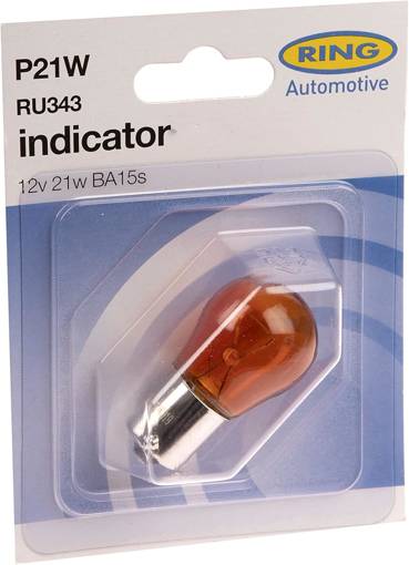 Picture of Bulb 12V BA15s S/C 21Watt P21W Amber Blister