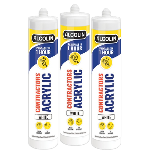 Picture of Acrylic Sealant 260ml x 3 White Contractors Value