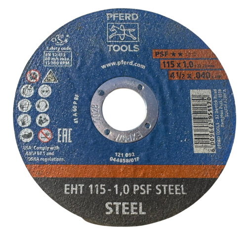 Picture of Cutting Disc Steel 115x1.0x22 PS-F Flat
